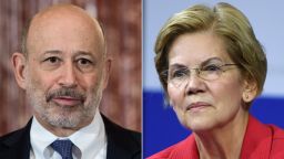 Lloyd Blankfein Elizabeth Warren SPLIT