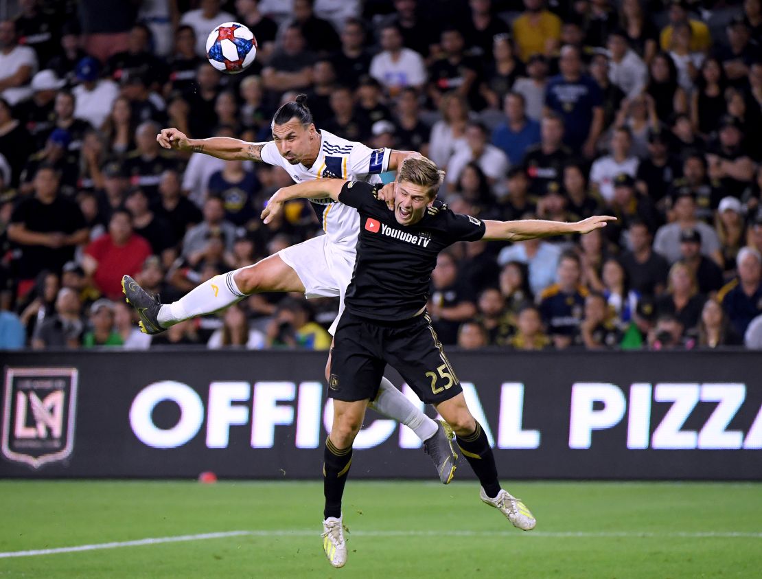 Ibrahimovic (in white) admitted this could be his last match in the MLS.  The striker is out of contract with the LA Galaxy, following the team's season-ending loss to LAFC. 