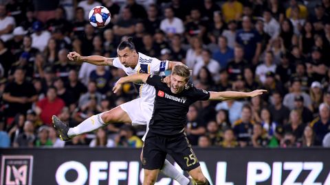 Ibrahimovic (in white) admitted this could be his last match in the MLS.  The striker is out of contract with the LA Galaxy, following the team's season-ending loss to LAFC. 