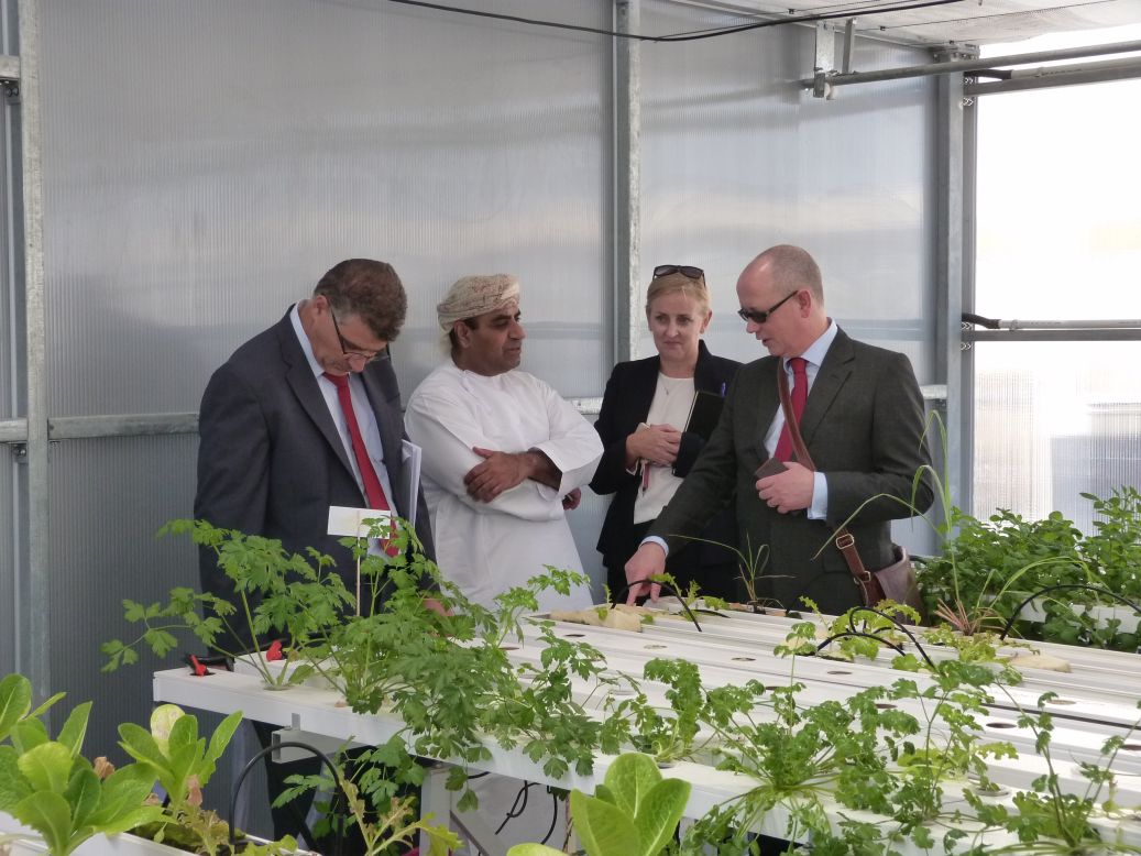 University of Sheffield academics Professor Duncan Cameron and Dr. Jacob Nickles designed a smart, sensor-filled greenhouse to cultivate produce in Oman. 