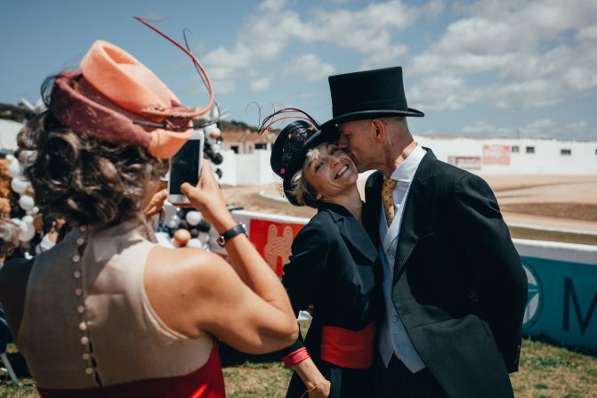 Event organiser Ariadna Vilalta came up with the idea of Hat and Horses on a visit to Ascot with her partner David Bell (pictured together).