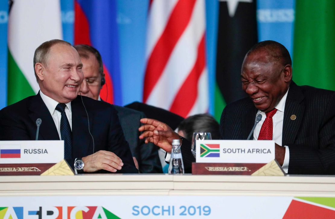 South-Africa's President Cyril Ramaphosa and Vladimir Putin attended the first plenary session as part of the summit. 