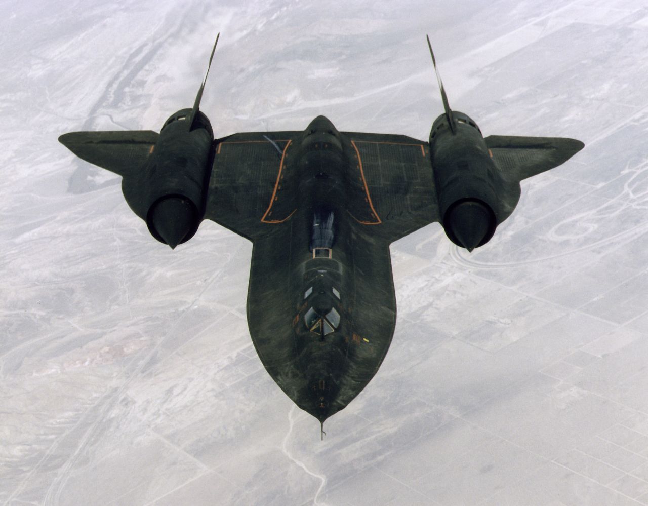 An SR-71 ''Blackbird'' during a training mission in 1997.