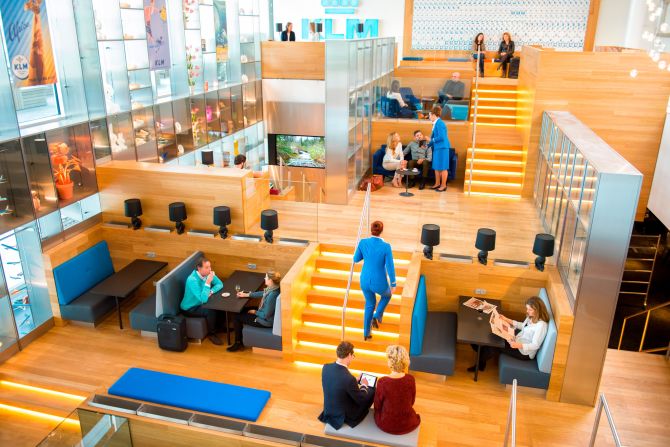 <strong>Next-level</strong>: The new flagship KLM Crown lounge at Schiphol Airport in Amsterdam opens at the end of 2019.