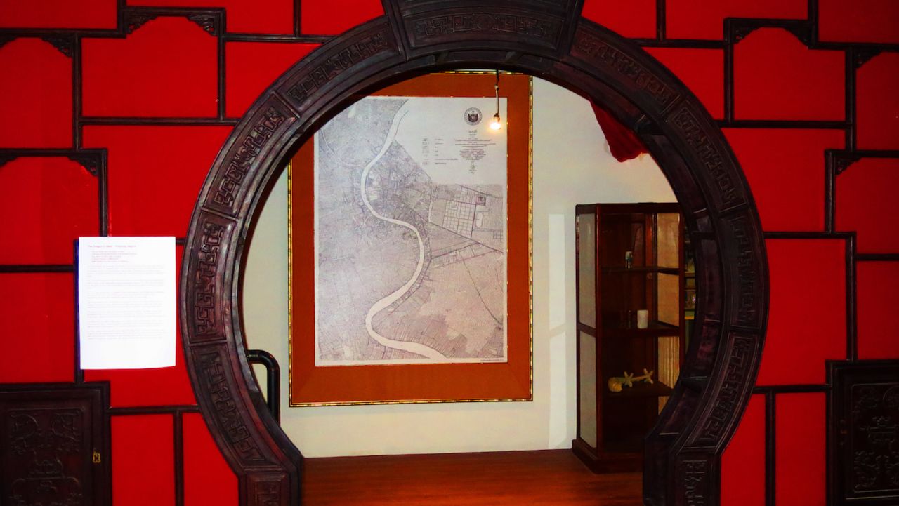 <strong>Chinese roots: </strong>A hand-carved, hardwood Chinese Moon Gate adorns the Patpong Museum's entrance. 
