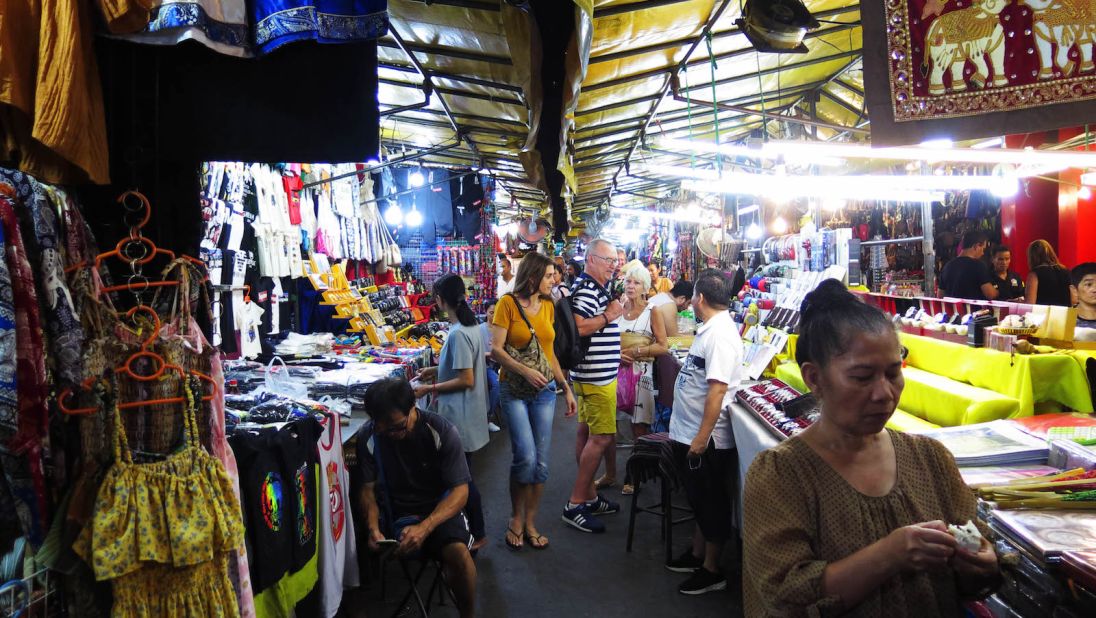 <strong>Souvenir shopping: </strong>Outdoor stalls fill Patpong Road every night, selling souvenirs, jewelry, luggage and handicrafts alongside knockoff wristwatches, fake designer fashion accessories and other popular items.