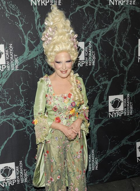 Bette Midler attended her 2017 Hulaween Benefit for the New York Restoration Project dressed as Marie Antoinette.