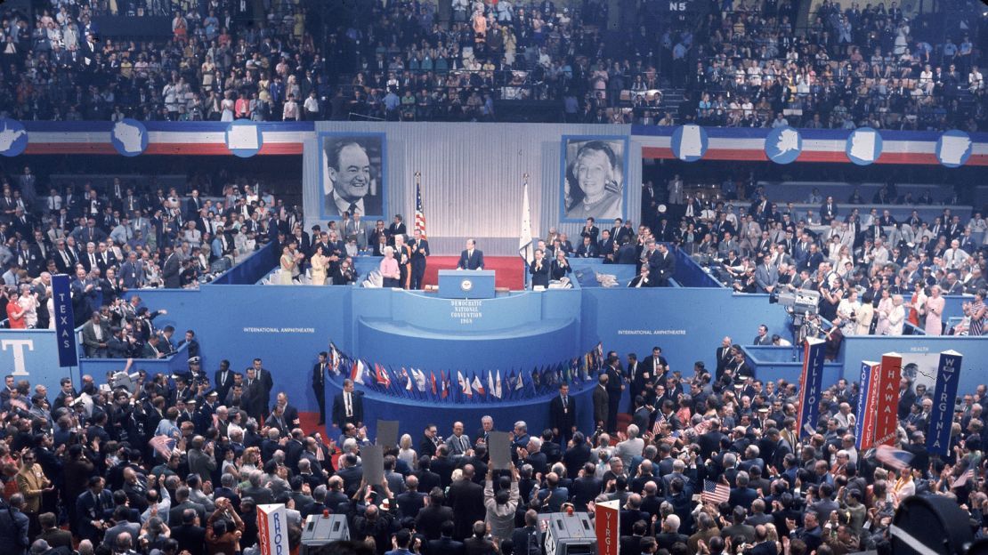 The 1968 Democratic National Convention was blighted by clashes between protestors and police.