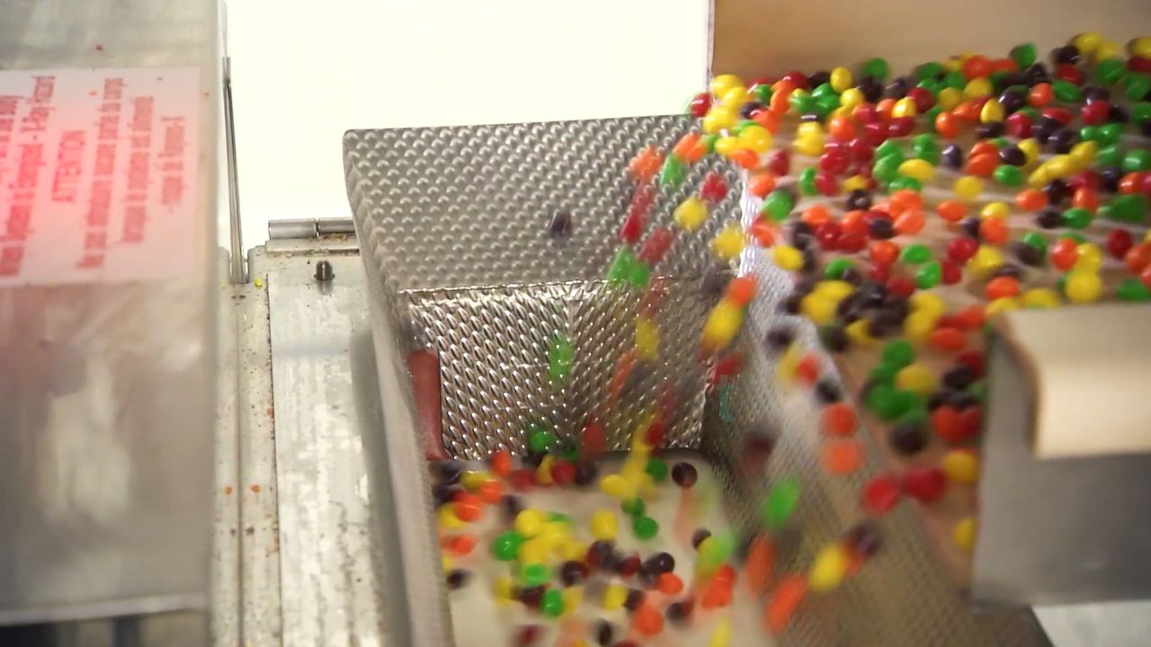 Skittles being made at Mars Wrigley's Yorkville, Illinois facility.