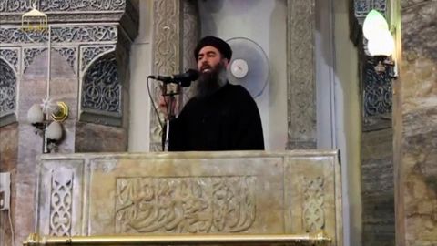 ISIS leader Abu Bakr al-Baghdadi appears in this video recording posted on the Internet on July 5, 2014.