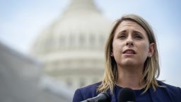 UNITED STATES -  JUNE 25: Rep. Katie Hill, D-Calif., speaks at a press conference to introduce ACTION for National Service outside of the Capitol on Tuesday June 25, 2019. (Photo by Caroline Brehman/CQ Roll Call)