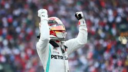 MEXICO CITY, MEXICO - OCTOBER 27: Race winner Lewis Hamilton of Great Britain and Mercedes GP celebrates in parc ferme during the F1 Grand Prix of Mexico at Autodromo Hermanos Rodriguez on October 27, 2019 in Mexico City, Mexico. (Photo by Dan Istitene/Getty Images)