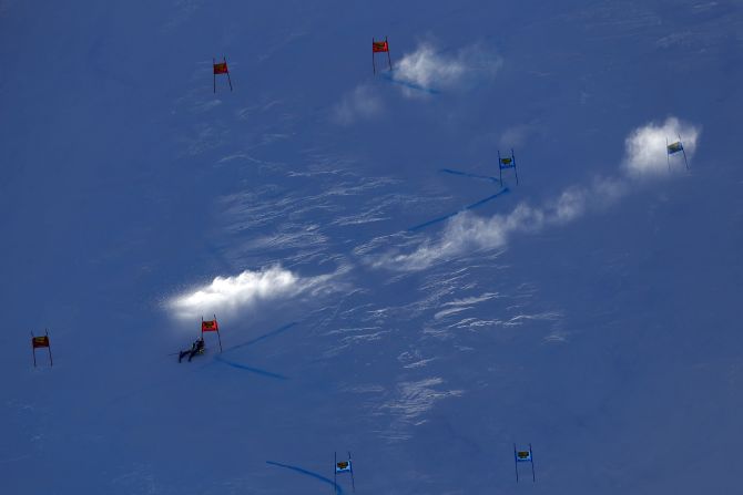 French skier Thibaut Favrot competes in a World Cup giant slalom race on Sunday, October 27.