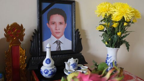 Shrine to Le Van Ha in his family home.