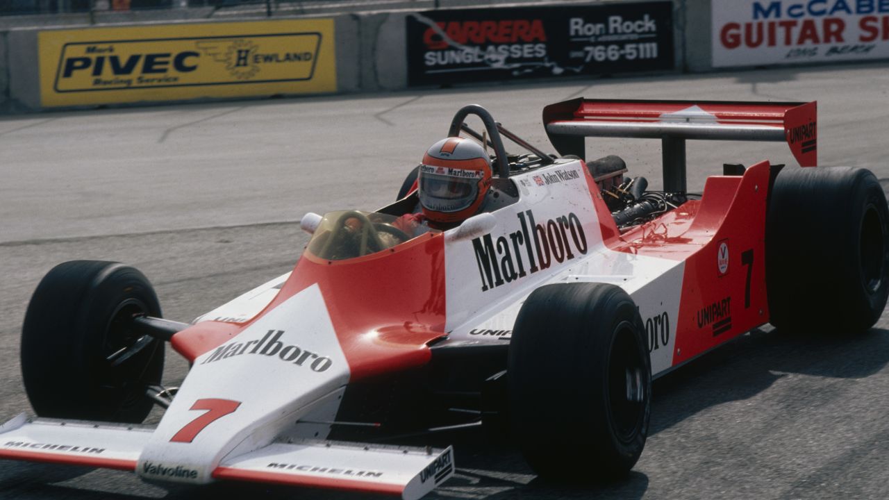 John Watson, seen here in his 1981 McLaren, found it hard to find a rhythm in Vegas