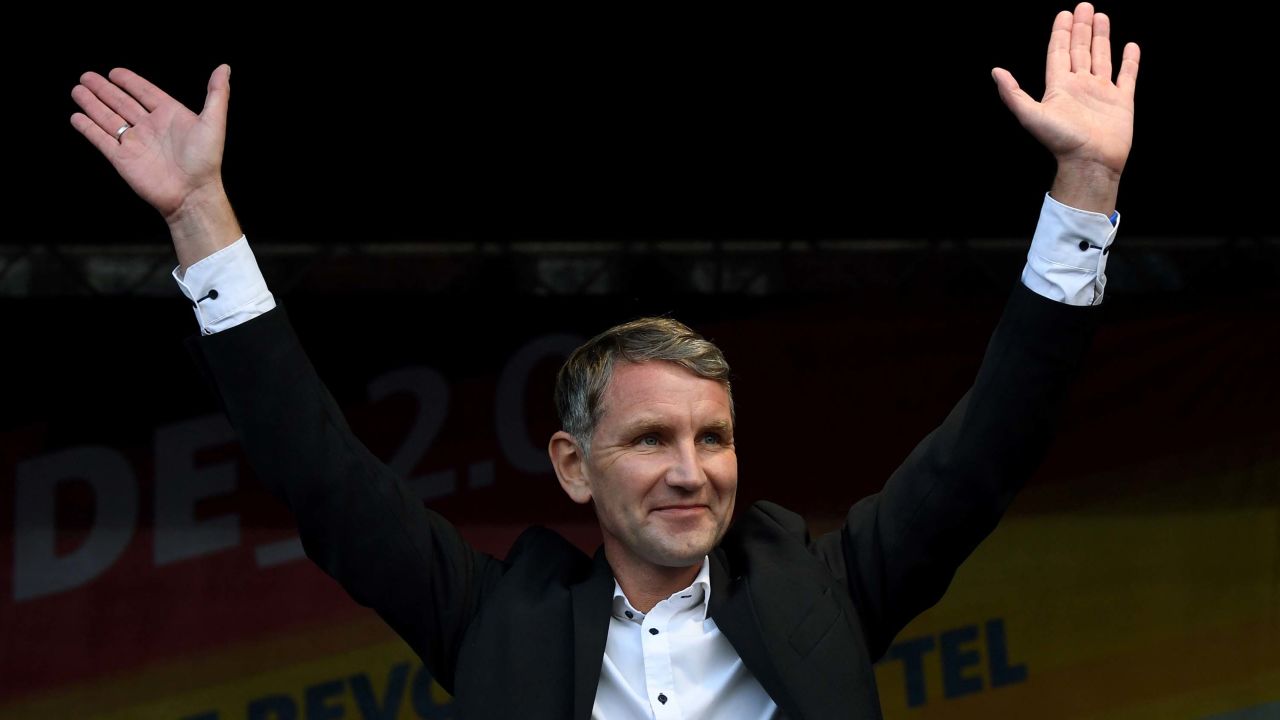 Alternative for Germany's Thuringia state leader, Björn Höcke, during the election campaign.