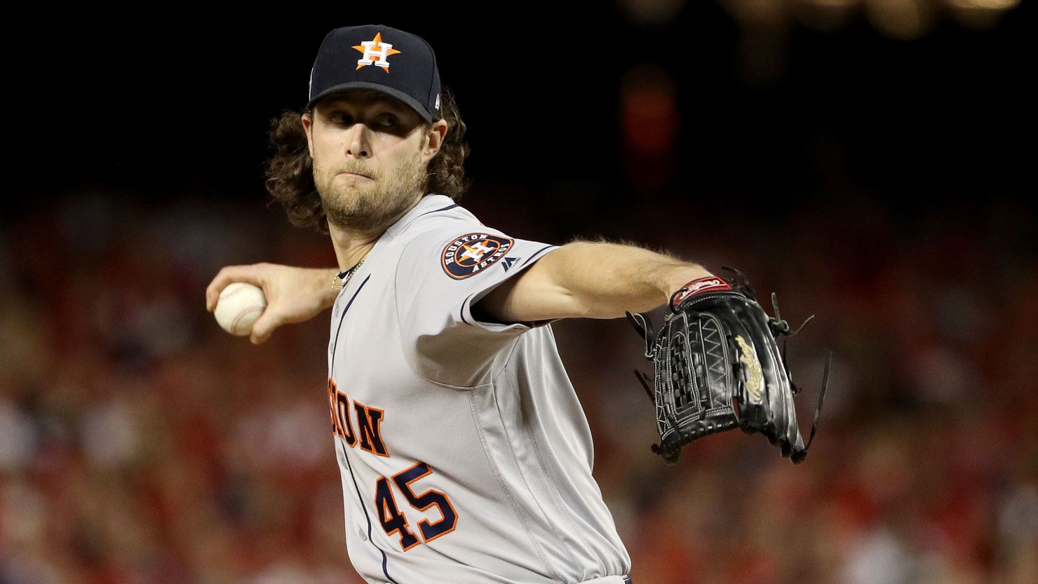 Houston Astros pitcher Gerrit Cole was on the mound when two women exposed themselves Sunday.
