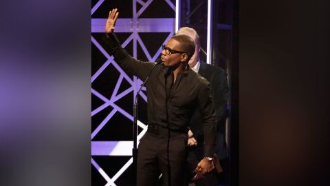 Kirk Franklin accepts the award for gospel artist of the year at the Dove Awards on Tuesday, Oct. 15, 2019. 
