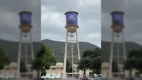 The famous Warner Bros. tower has been updated for Tueday's big event. 