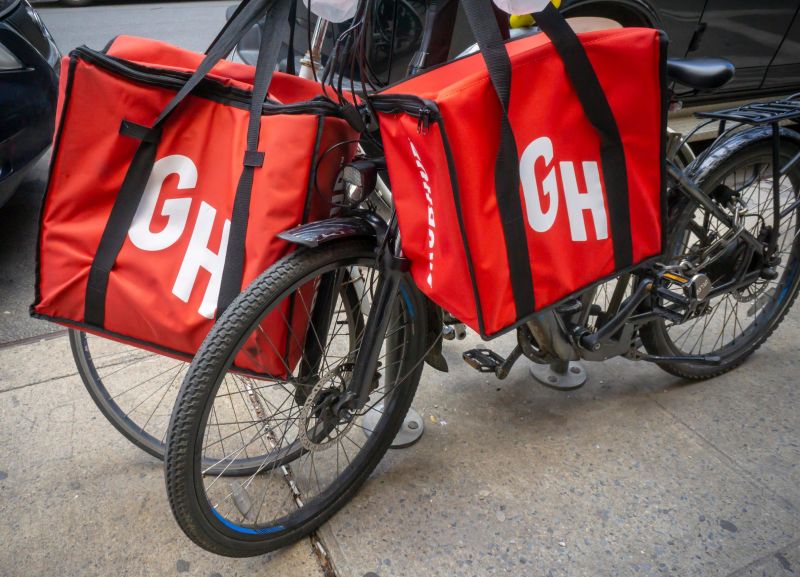 GrubHub Launches New Service For Takeout In Order To Take On Rivals   191029081940 Grubhub Delivery Bike Stock 