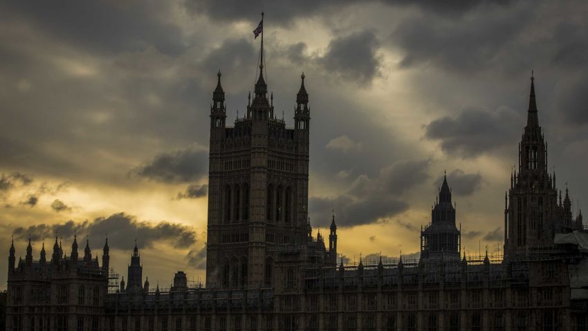 The Houses of Parliament stand in London, U.K., on Monday, Oct. 28, 2019. The European Union looks set to grant the U.K. a delay to Brexit until Jan. 31, prolonging the uncertainty for businesses and citizens but removing the risk of a damaging no-deal split on Thursday. Photographer: Jason Alden/Bloomberg via Getty Images