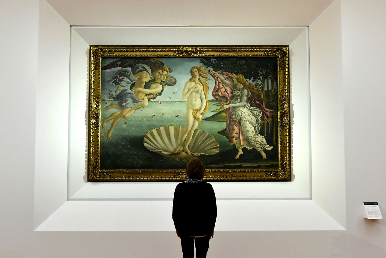 "The Birth of Venus" pictured on display at the Uffizi Gallery in Florence in 2016. 