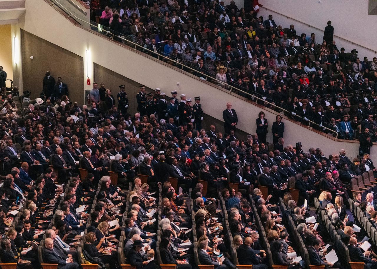 The Baltimore service was held at the New Psalmist Baptist Church, where members of the public started arriving at 4 a.m. ET.
