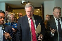 Rep. Mark Meadows speaks with members of the media on Capitol Hill, Tuesday, October 29.