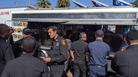 Los Angeles Mayor Eric Garcetti tweeted images of the taco truck Tuesday.