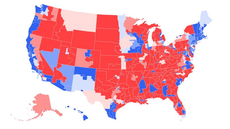 Donald Trump S Wildest Election Prediction CNN Politics   191029193913 National Results Map 2018 House Screengrab New 