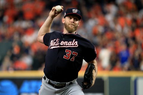 Washington starter Stephen Strasburg pitched into the ninth inning of Game 6, allowing only two runs and five hits. He also had seven strikeouts as he won his second game of the World Series. He was later named World Series MVP.