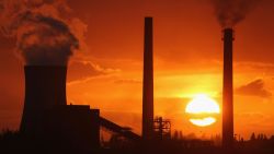 SCUNTHORPE, ENGLAND - OCTOBER 19:  The sun sets behind the Tata Steel processing plant at Scunthorpe which may make 1200 workers redundant on October 19, 2015 in Scunthorpe, England. Up to one in three workers at the Lincolnshire steel mill could lose their jobs alongside workers at other plants in Scotland. Tata Steel UK  is due to announce the Scunthorpe job losses this week.  (Photo by Christopher Furlong/Getty Images)