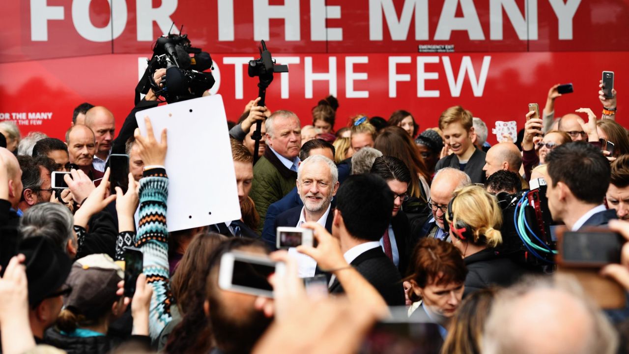 Jeremy Corbyn campaigns during the 2017 general election.