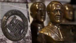 German investigators have told the buenos aires holocaust museum that a trove of what were thought to be nazi artifacts are in fact fakes. Original caption: Some of the 75 Nazi objects seized during an operation on June 2017 are displayed to the press in Buenos Aires, on October 4, 2019. - The Holocaust Museum of Buenos Aires will keep the collection in judicial custody until December 1, when it will exhibited. (Photo by JUAN MABROMATA / AFP) (Photo by JUAN MABROMATA/AFP via Getty Images)