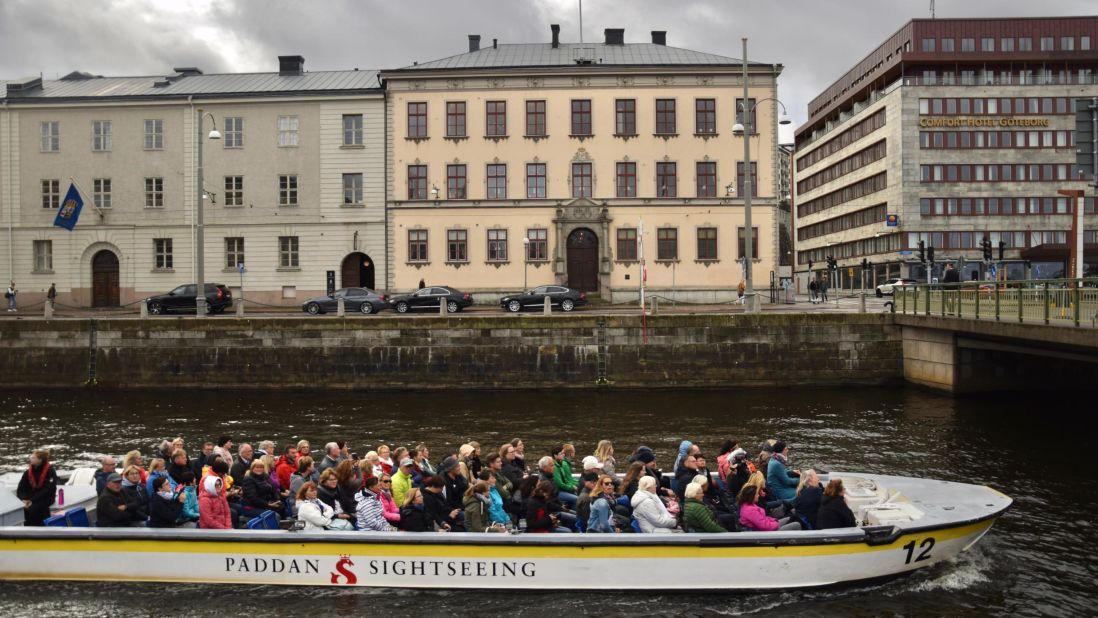 <strong>Central Gothenburg: </strong>Glide under the town's many low bridges on a tour of the city by boat. 