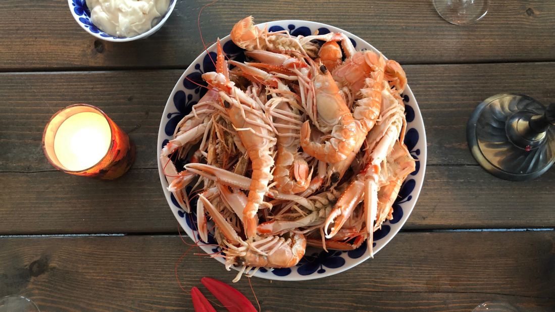 <strong>Crayfish is on the menu:</strong> Wherever you go to eat, crayfish (shown here) and lobster from the nearby Bohuslän Coast are your best bet for true locavore cuisine. 