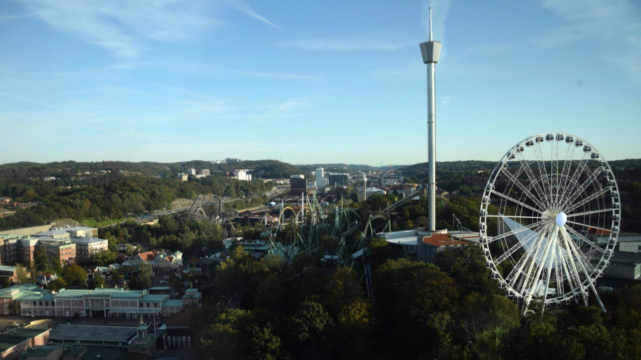Liseberg theme park's rides and attractions are all powered by renewable wind energy. 