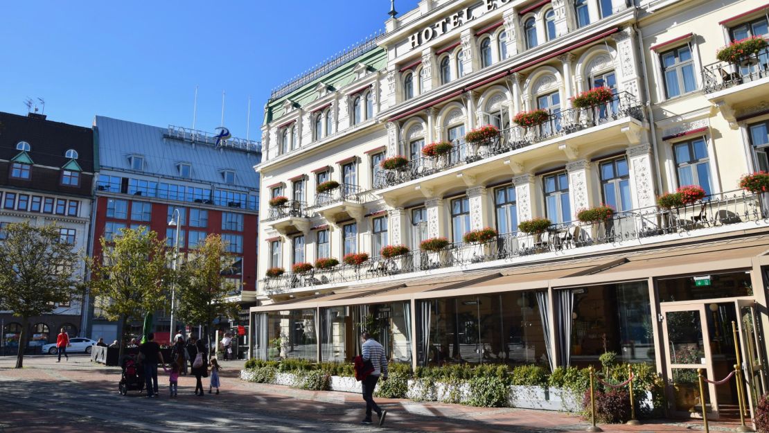 Hotel Eggers gets its electricity from its own wind turbine off the coast.