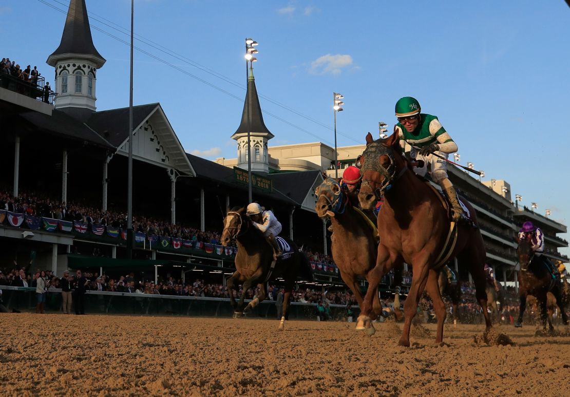 Joel Rosario rode Accelerate to victory in the Breeders' Cup Classic at Churchill Downs, Kentucky in 2018.