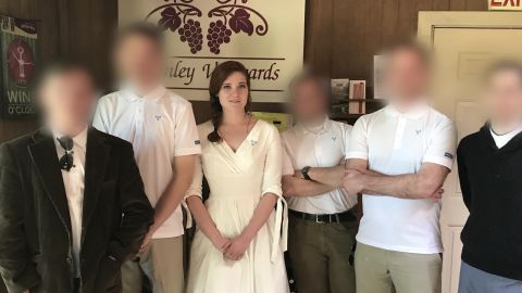 Samantha booked a rental at a vineyard as an "ironic" place for white supremacists to stay.