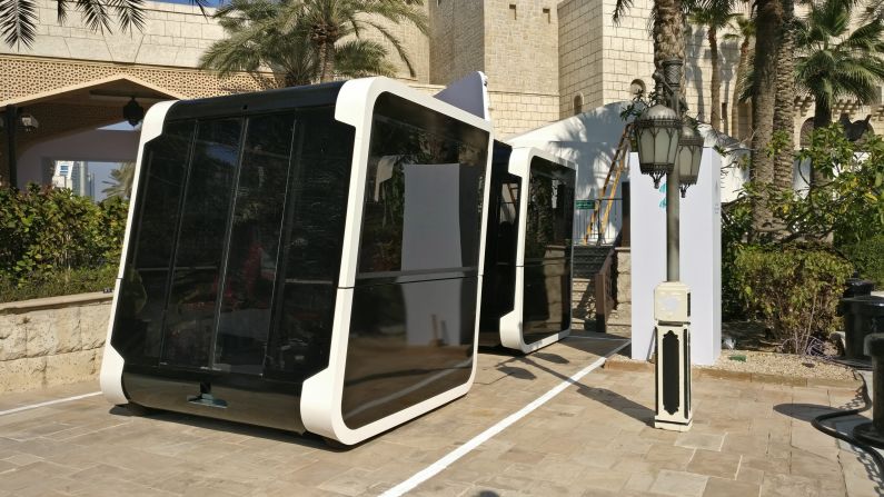 The autonomous module from NEXT Future Transportation. <br /><br />The pod-style design has been on trial in Dubai, and is expected to be showcased at Expo 2020. 