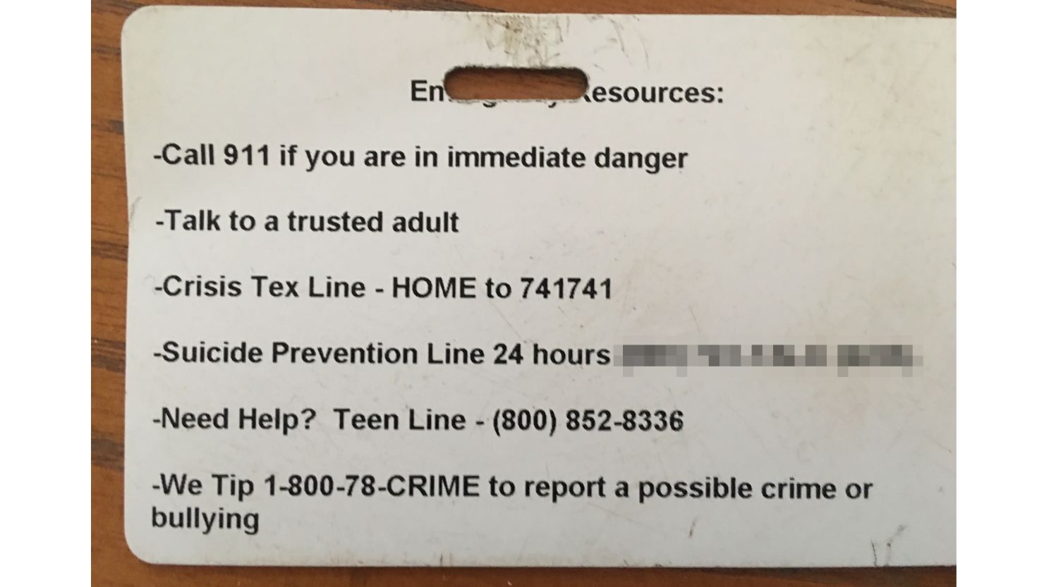 Students Called A Suicide Hotline Listed On Their ID Cards It Was Sex students-called-a-suicide-hotline-listed-on-their-id-cards-it-was-sex