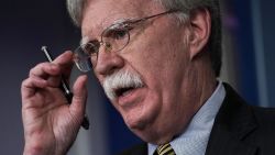 National Security Adviser John Bolton speaks during a White House news briefing at the James Brady Press Briefing Room of the White House October 3, 2018 in Washington, DC.