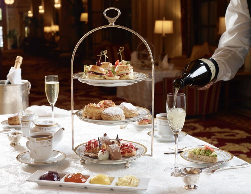 <strong>Willard InterContinental:</strong> Pastries and finger sandwiches, plus a little Champagne, get afternoon tea guests into the holiday spirit in Washington, DC.