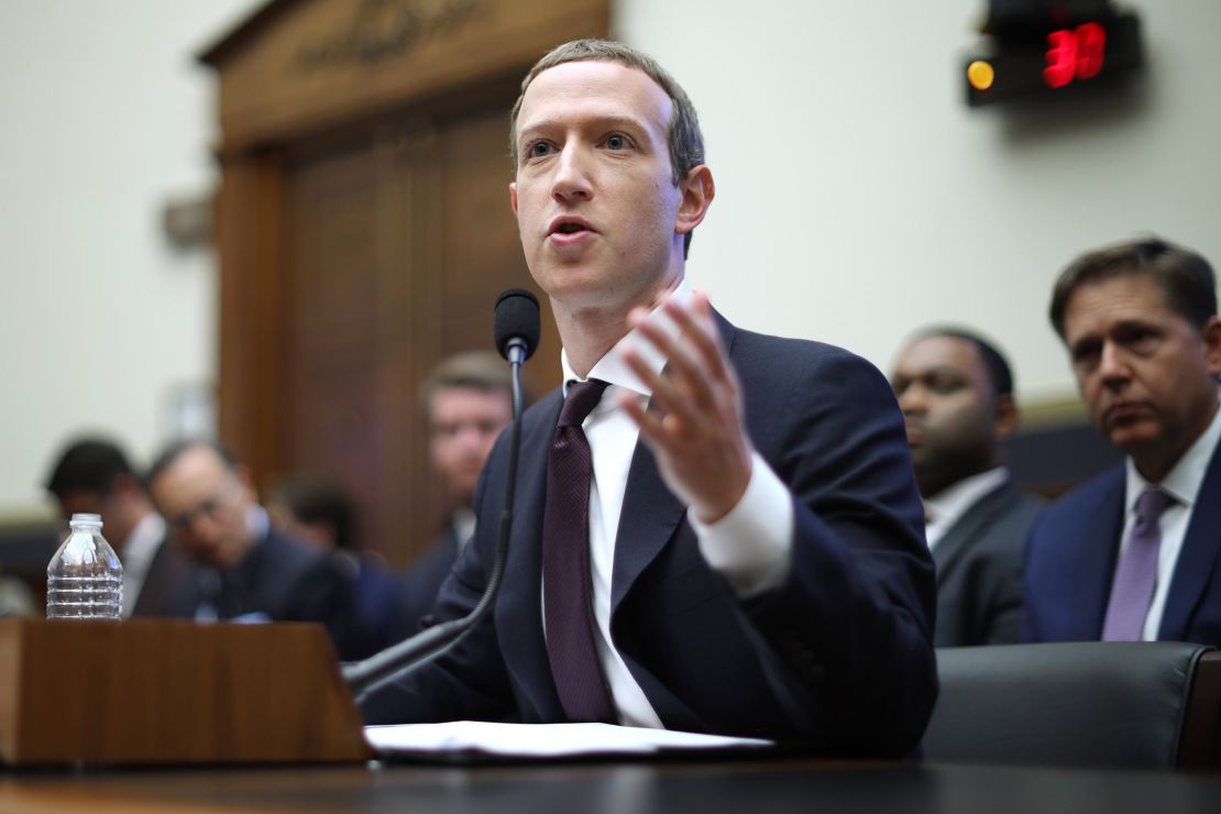 Facebook CEO Mark Zuckerberg testifies before Congress in October.