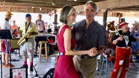 Bill Bishop and his wife Julie Ardery at a polka dance in La Grange, Texas.