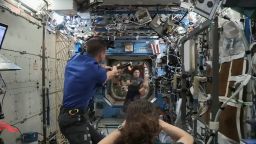 nasa astronauts play baseball ISS