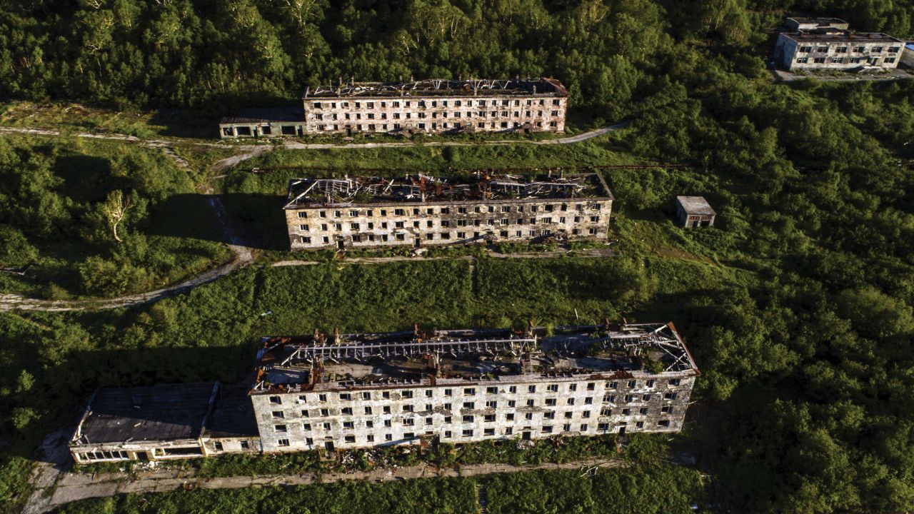 Housing built for workers on the Petropavlovsk-Kamchatsky-54 naval base. Today it's a Russian tourist destination.