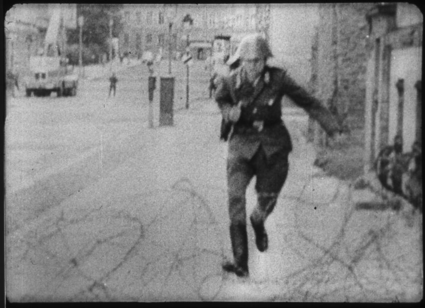 East German border guard Conrad Schumann's August 1961 escape over what was then a simple barbed wire barrier became one of the most memorable images of the Cold War era. 