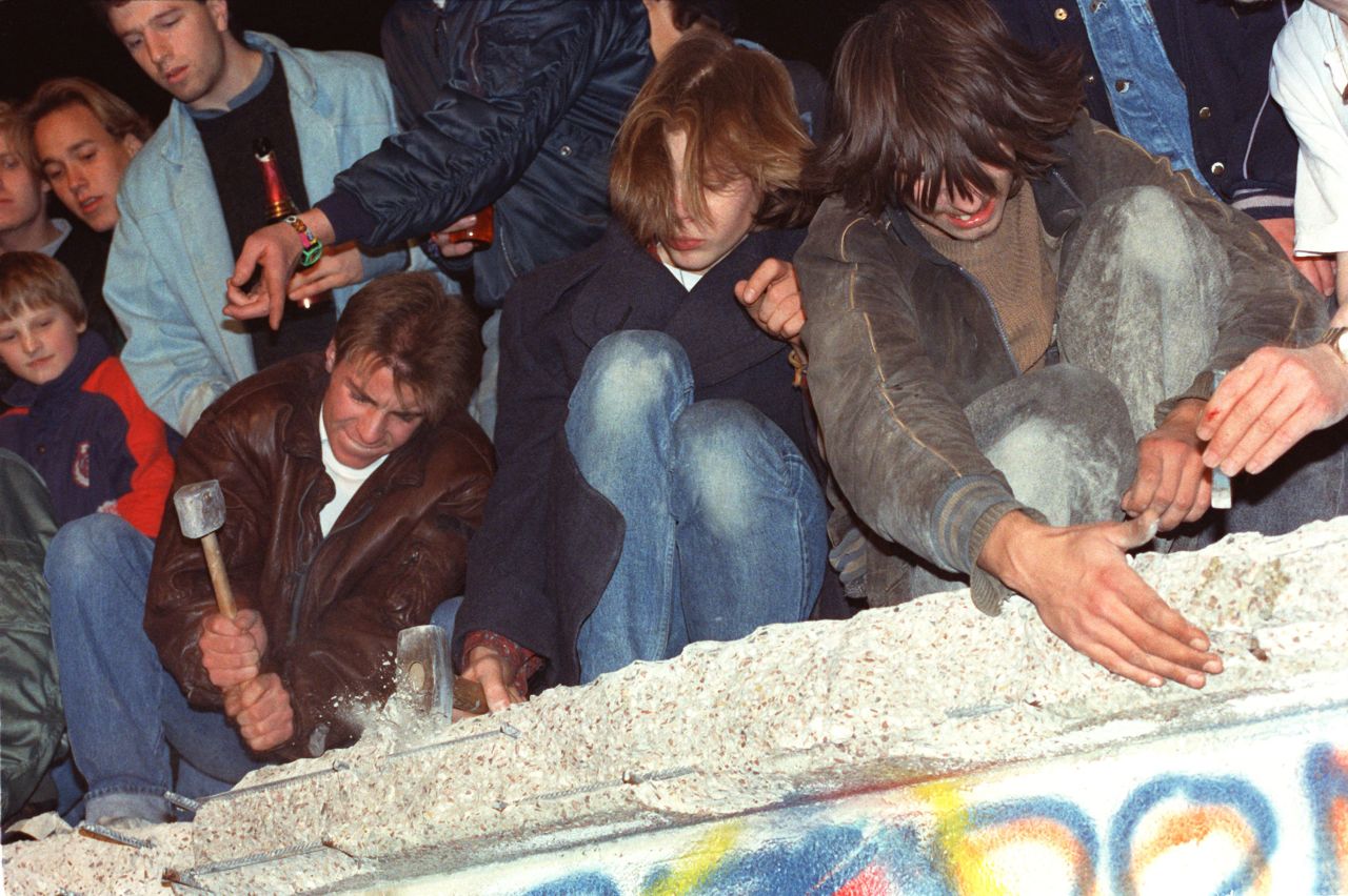 On November 9, 1989, the East German government opened the country's borders with West Germany. The following day, citizens tried to pull down the Wall with just about any tool they could get their hands on. 